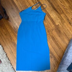 Forever 21 One Shoulder Blue Dress